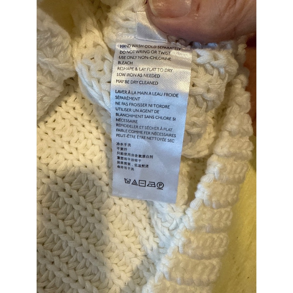 Free People Sweater Womens‎ XS White Chunky Knit Oversized Boho - Picture 6 of 7